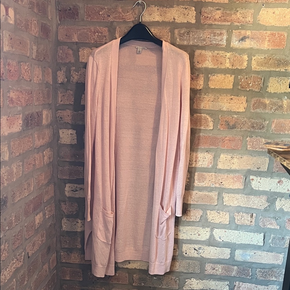 Halogen Light Pink Open Front Cardigan